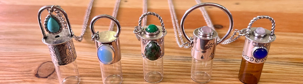 Crystal rollerball necklace hotsell