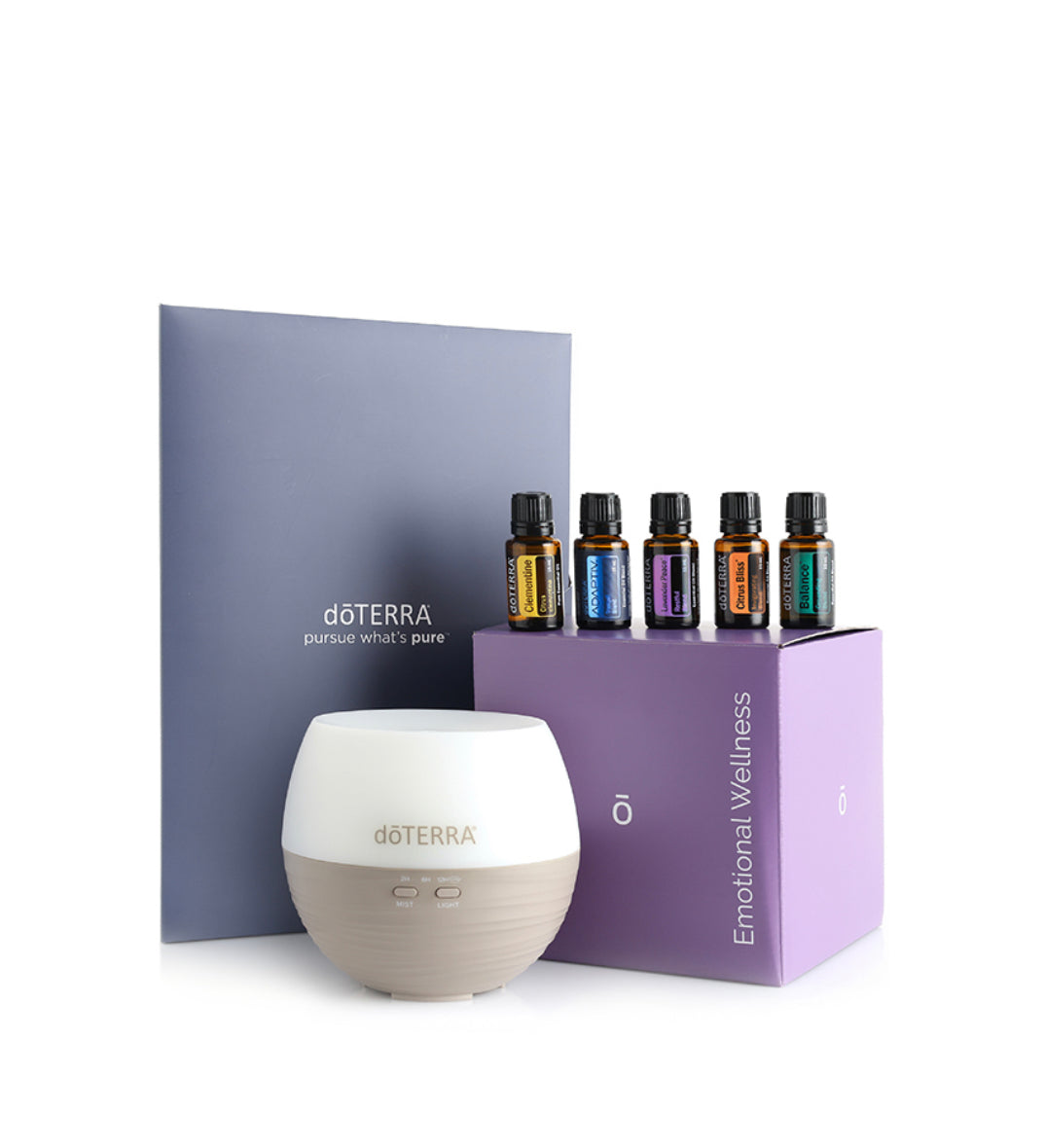 Doterra Emotional Wellness Starter Pack Kit of 5 Oils + Diffuser