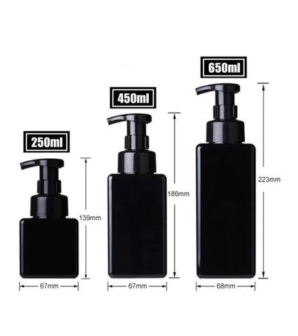 Black foaming hand wash bottle 650ml